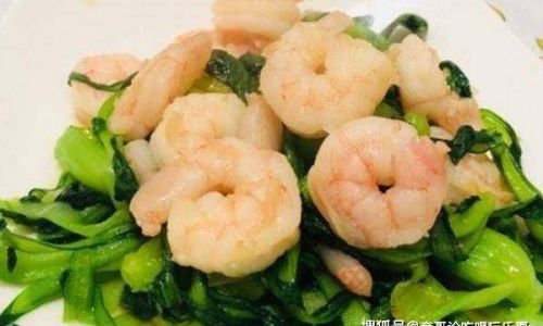How to Make Stir-Fried Shrimp with Rapeseed Chinese Kale)