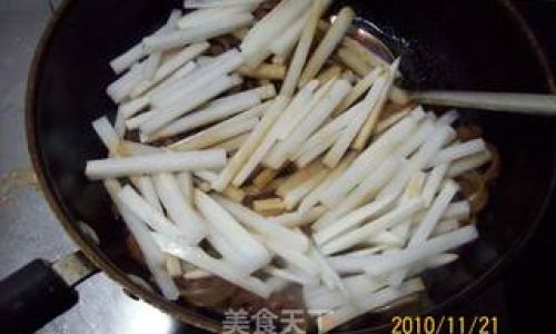 How to Make Green Radish Shreds with Vermicelli Noodles
