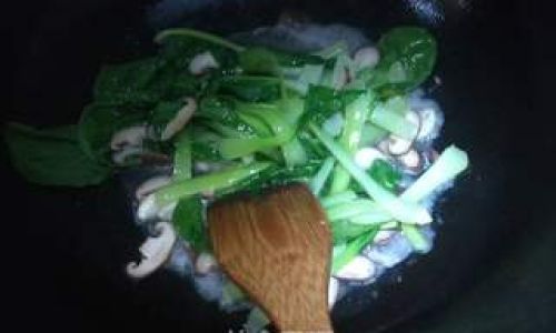 Mastering the Art of Making Flower Mushroom and Rapini Bok Choy)