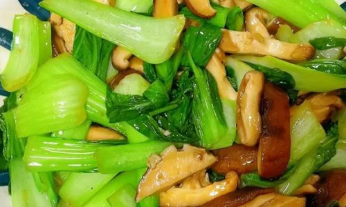 Mastering the Art of Making Flower Mushroom and Rapini Bok Choy)