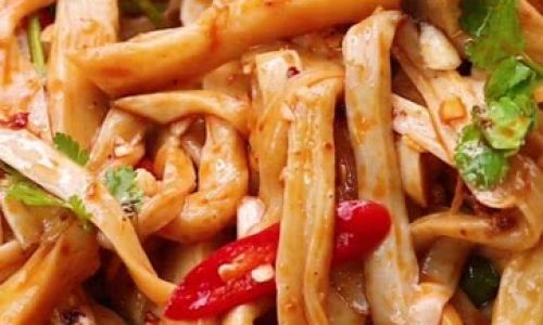 A Delightful Recipe for Marinated Pleurotus Eryngii King Oyster Mushroom)Salad
