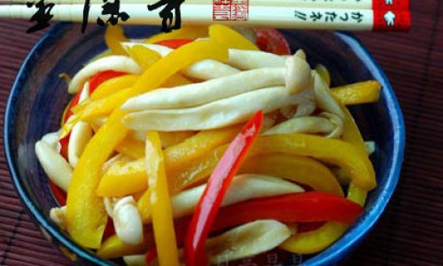 Homemade Stir-Fried Colorful Bell Peppers with Seafood Mushrooms:A Delicious and Nutritious Recipe